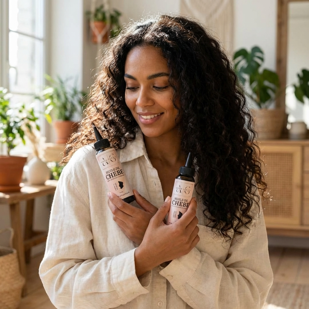 Huile de Chebe : Le Soin Naturel Indispensable pour des Cheveux Plus Longs, Plus Forts et Intensément Hydratés